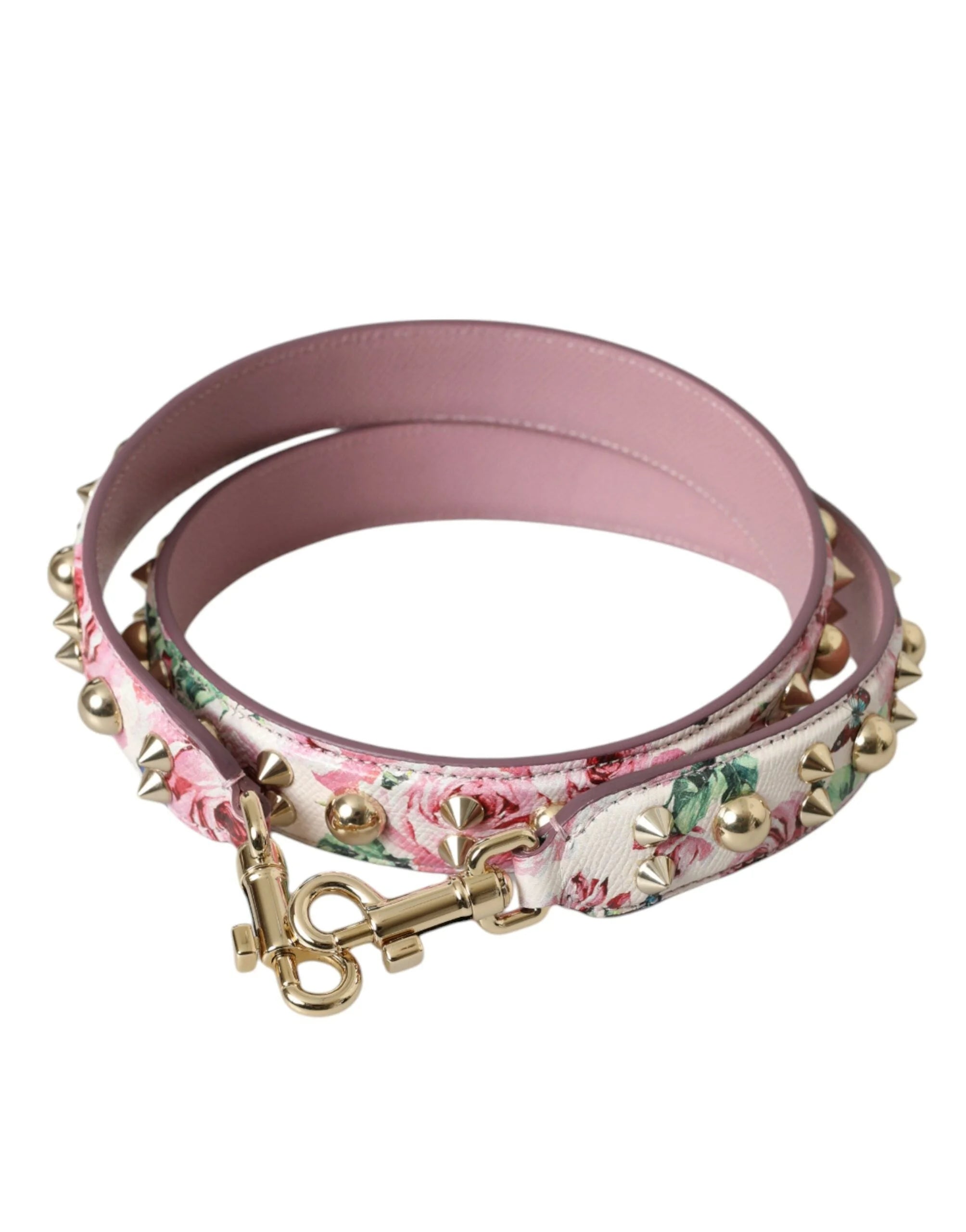 Alça de Ombro Dolce & Gabbana Rosa com Estampa Floral para Acessório de Mala