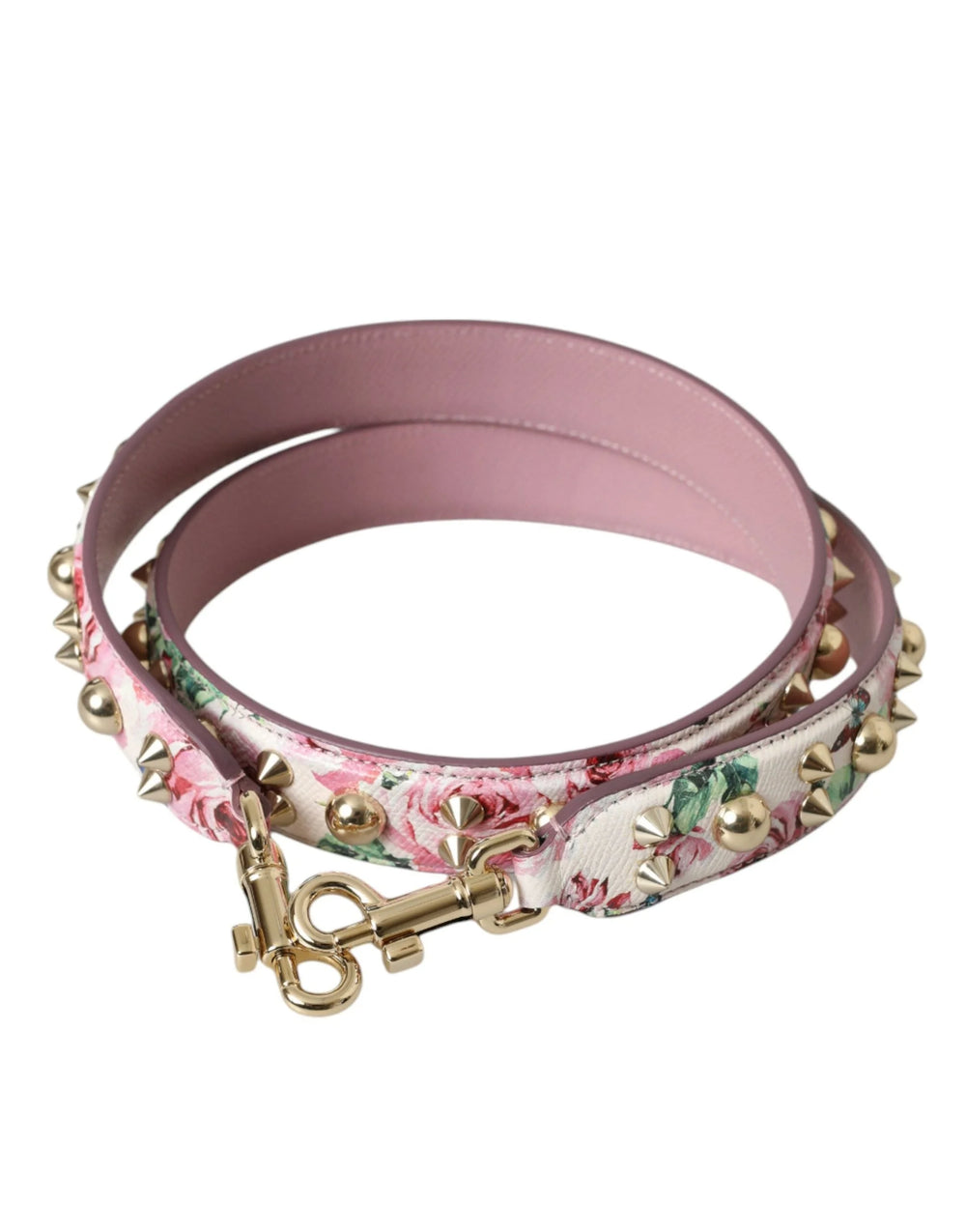 Alça de Ombro Dolce & Gabbana Rosa com Estampa Floral para Acessório de Mala