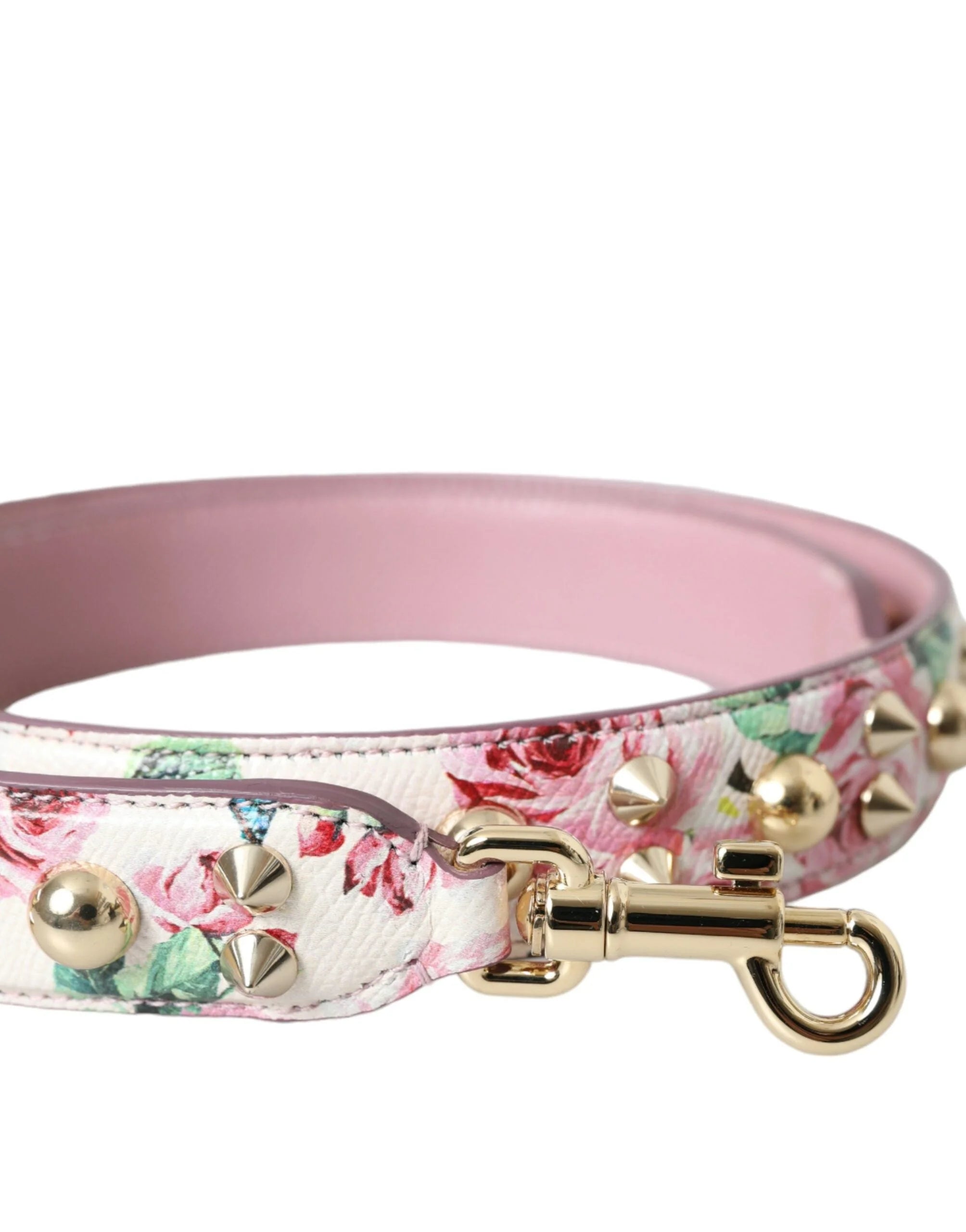 Alça de Ombro Dolce & Gabbana Rosa com Estampa Floral para Acessório de Mala
