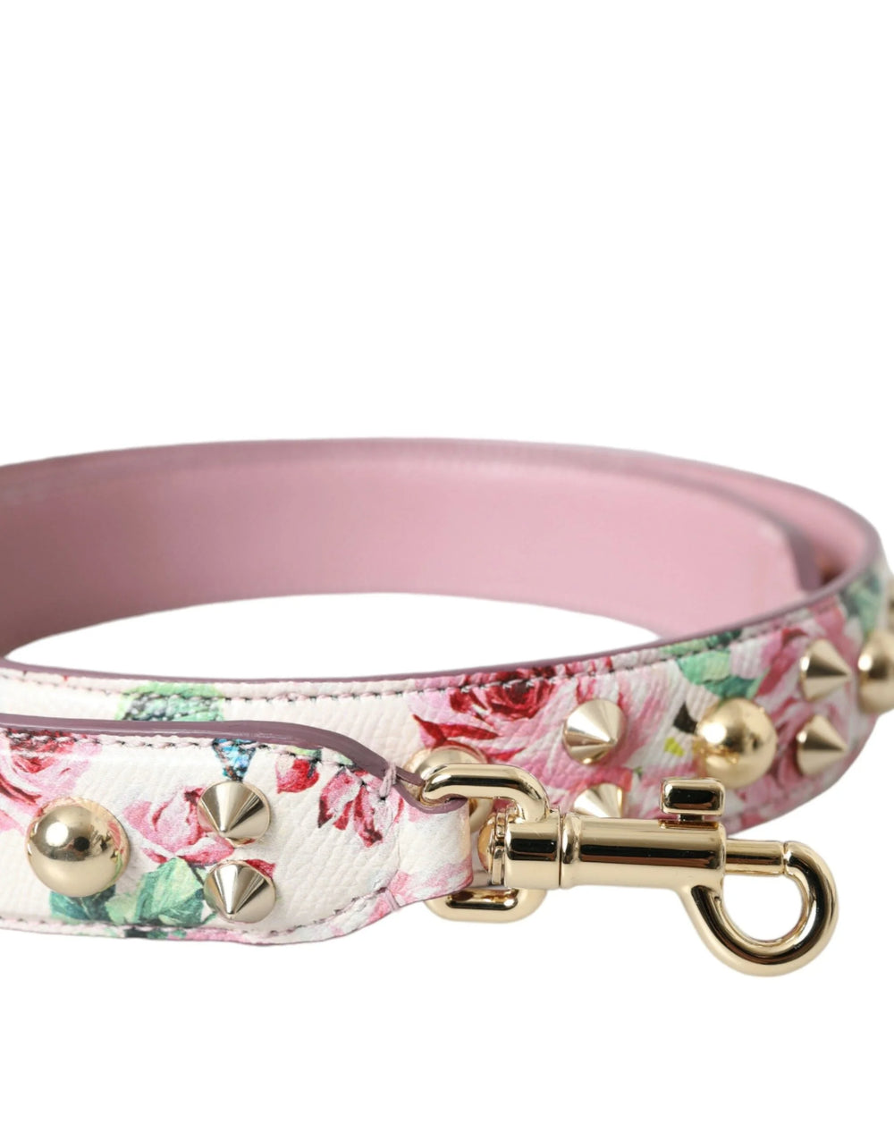 Alça de Ombro Dolce & Gabbana Rosa com Estampa Floral para Acessório de Mala