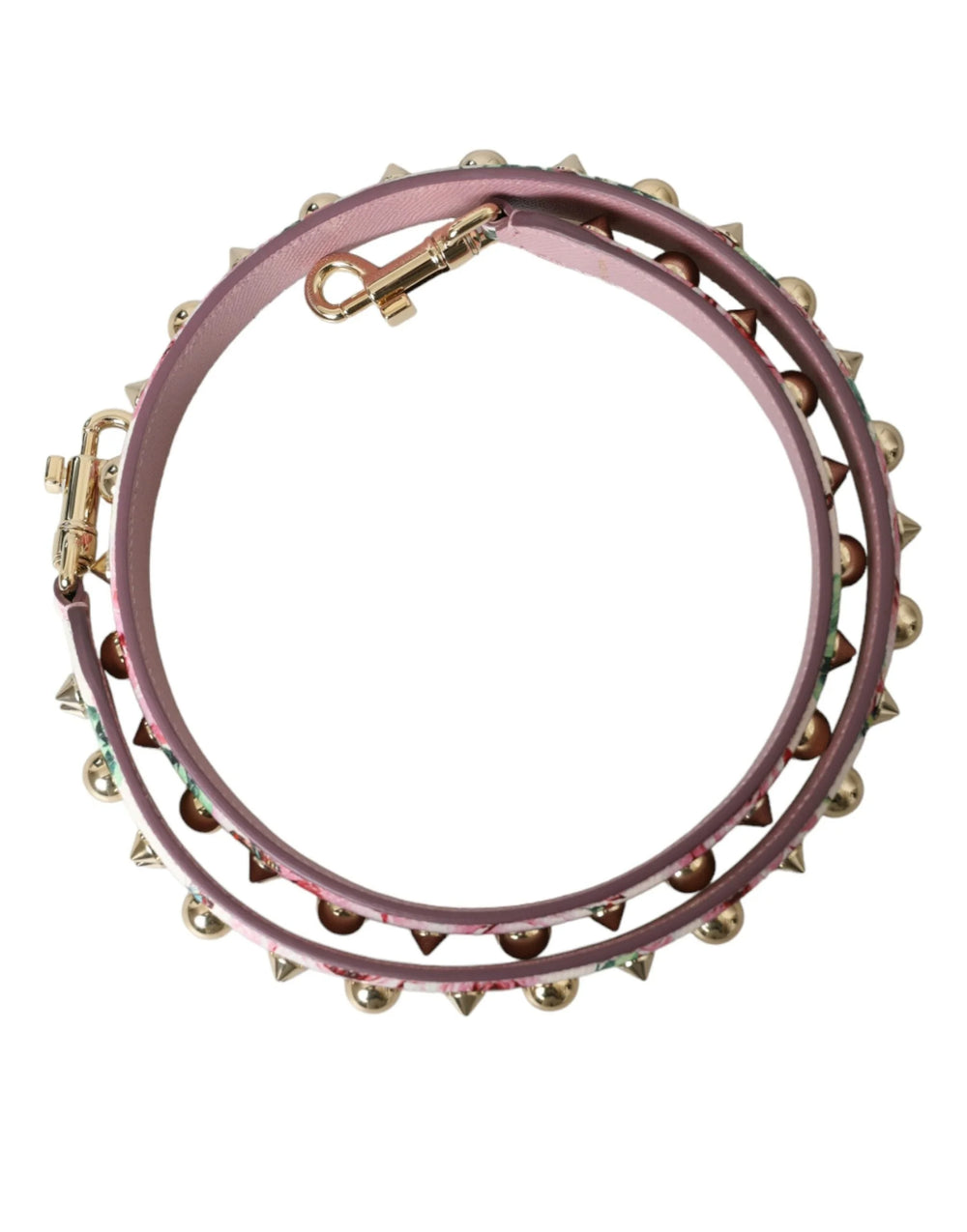 Alça de Ombro Dolce & Gabbana Rosa com Estampa Floral para Acessório de Mala