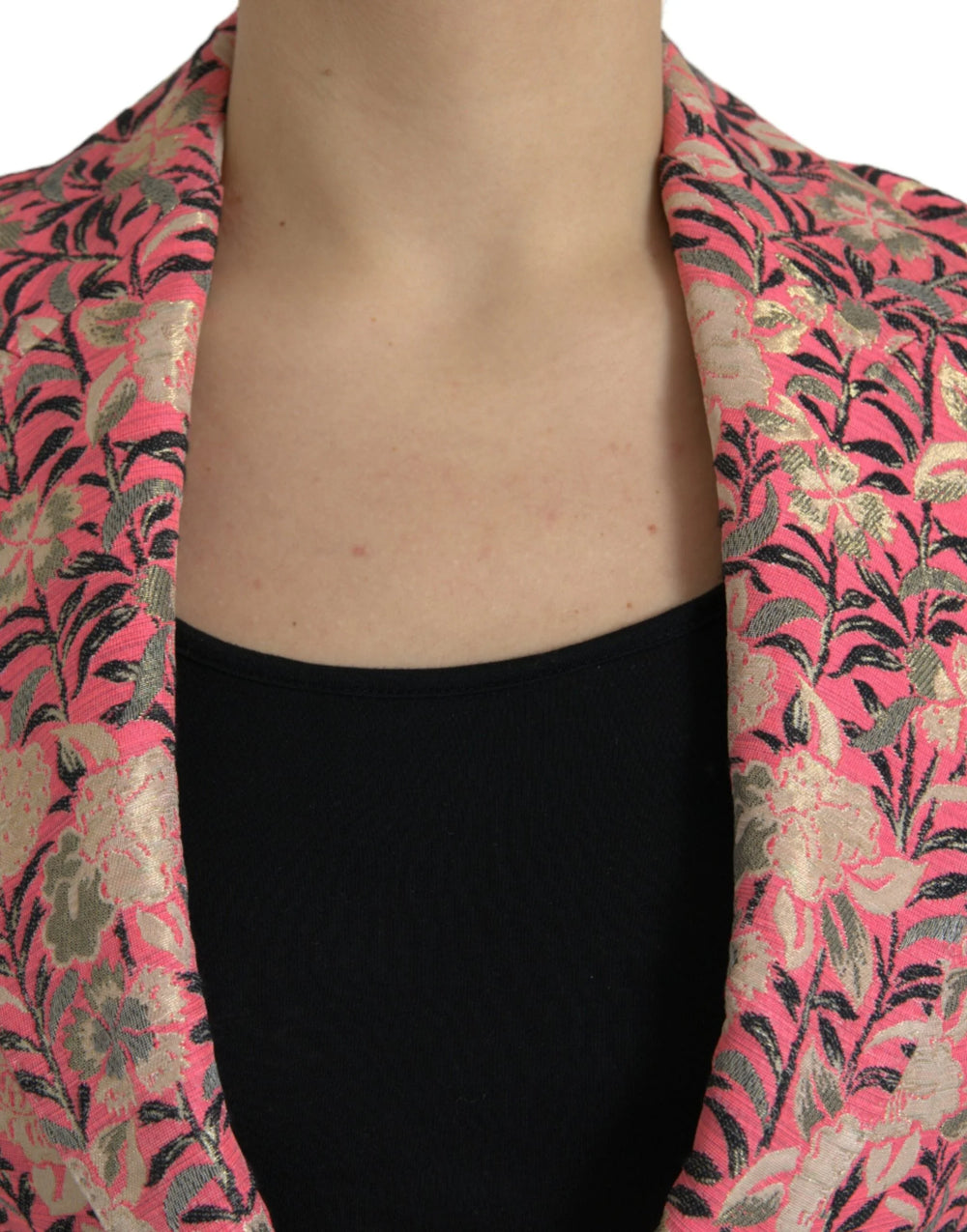 Dolce & Gabbana Pink Floral Jacquard Slim Fit 2 Piece Suit - IT40|S - Pant Suits