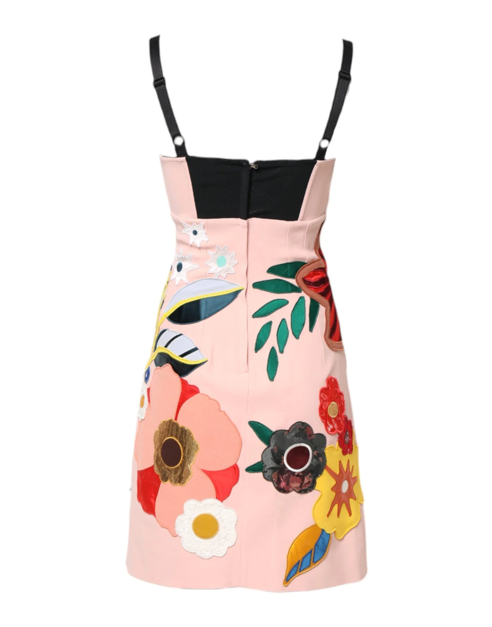Dolce & Gabbana Pink Floral Print Spaghetti Strap Mini Dress - IT40|S - Dresses