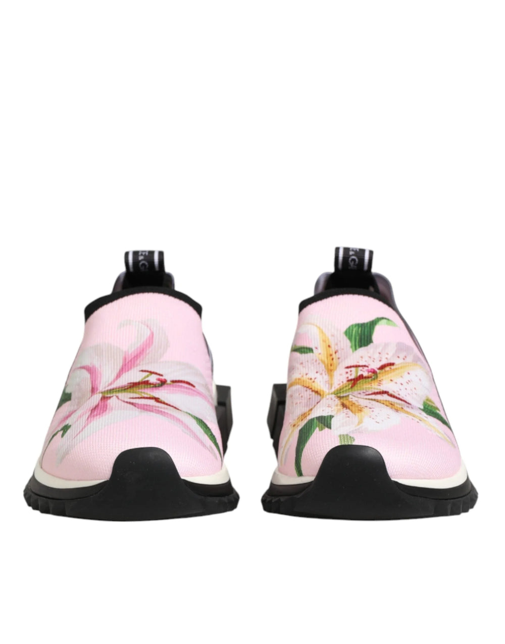 Dolce & Gabbana Pink Floral Sorrento Low Top Sneakers Shoes - EU37/US6.5 - Sneakers