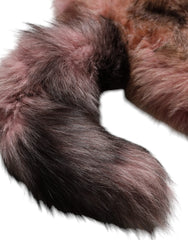 Dolce & Gabbana Pink Frost Fox Fur Neck Warmer Winter Scarf - Scarves & Shawls