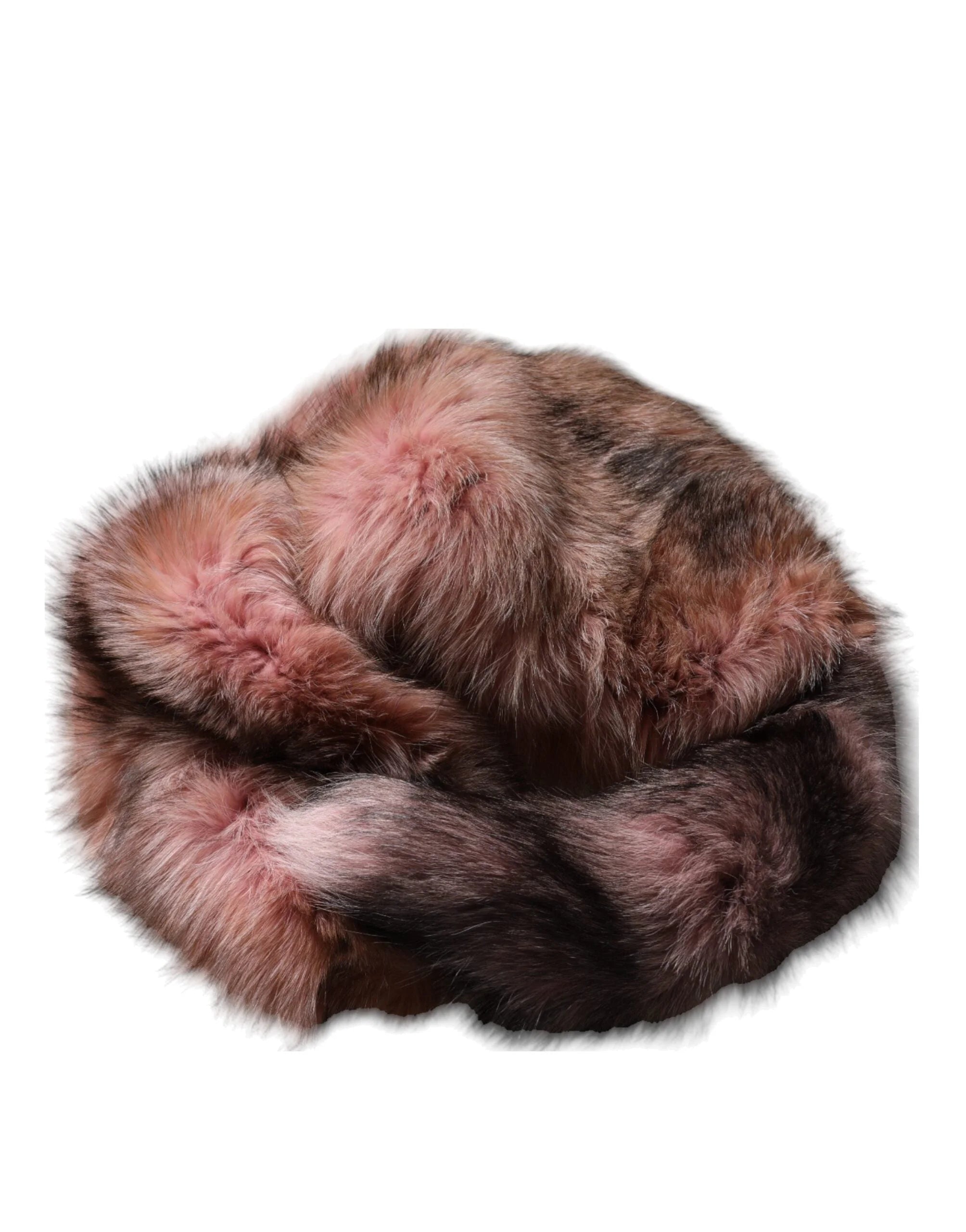 Dolce & Gabbana Pink Frost Fox Fur Neck Warmer Winter Scarf - Scarves & Shawls