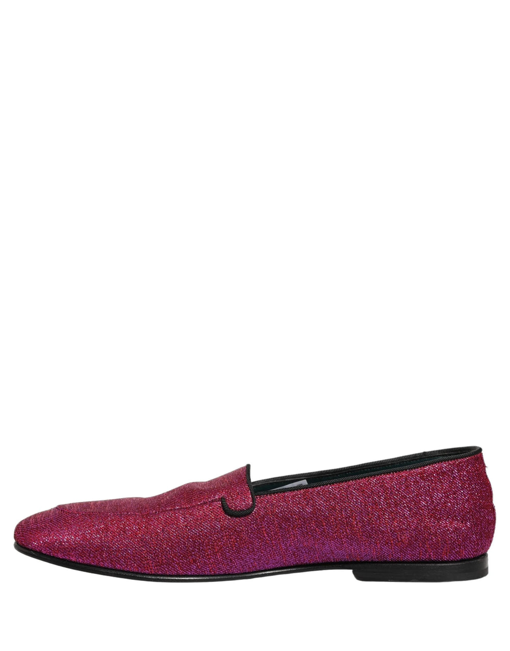 Dolce & Gabbana Pink Glitter Lurex Logo Dress Loafers Shoes - EU43/US10