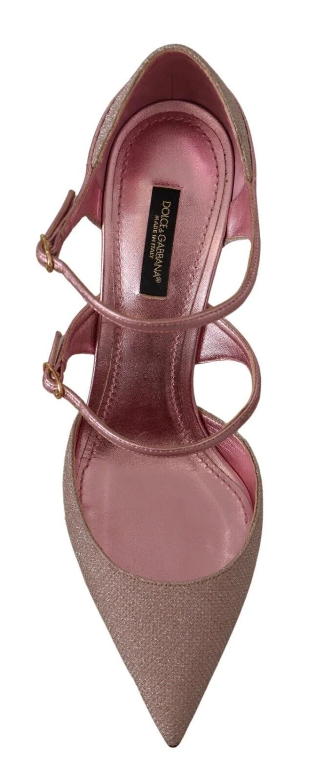 Dolce & Gabbana Pink Glittered Strappy Sandals Mary Jane Shoes - EU39/US8.5 - Sandals