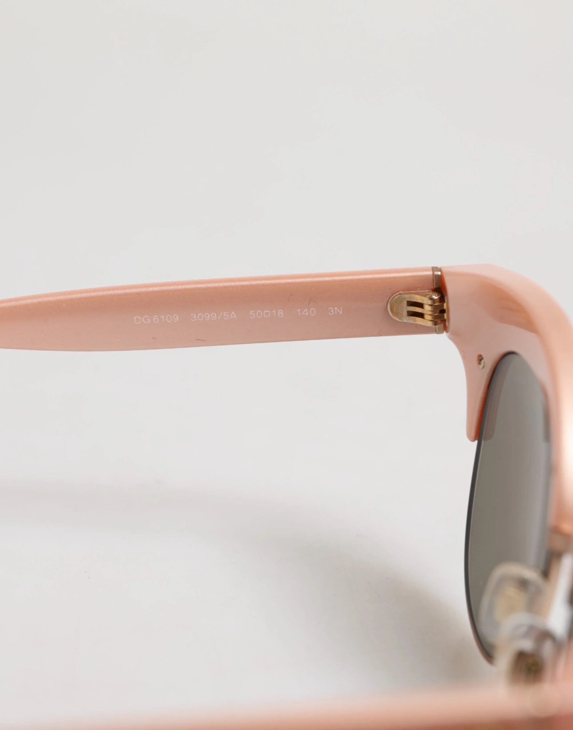 Dolce & Gabbana Pink Gold Mirrored Cat Eye DG6109 Sequined Sunglasses - Sunglasses