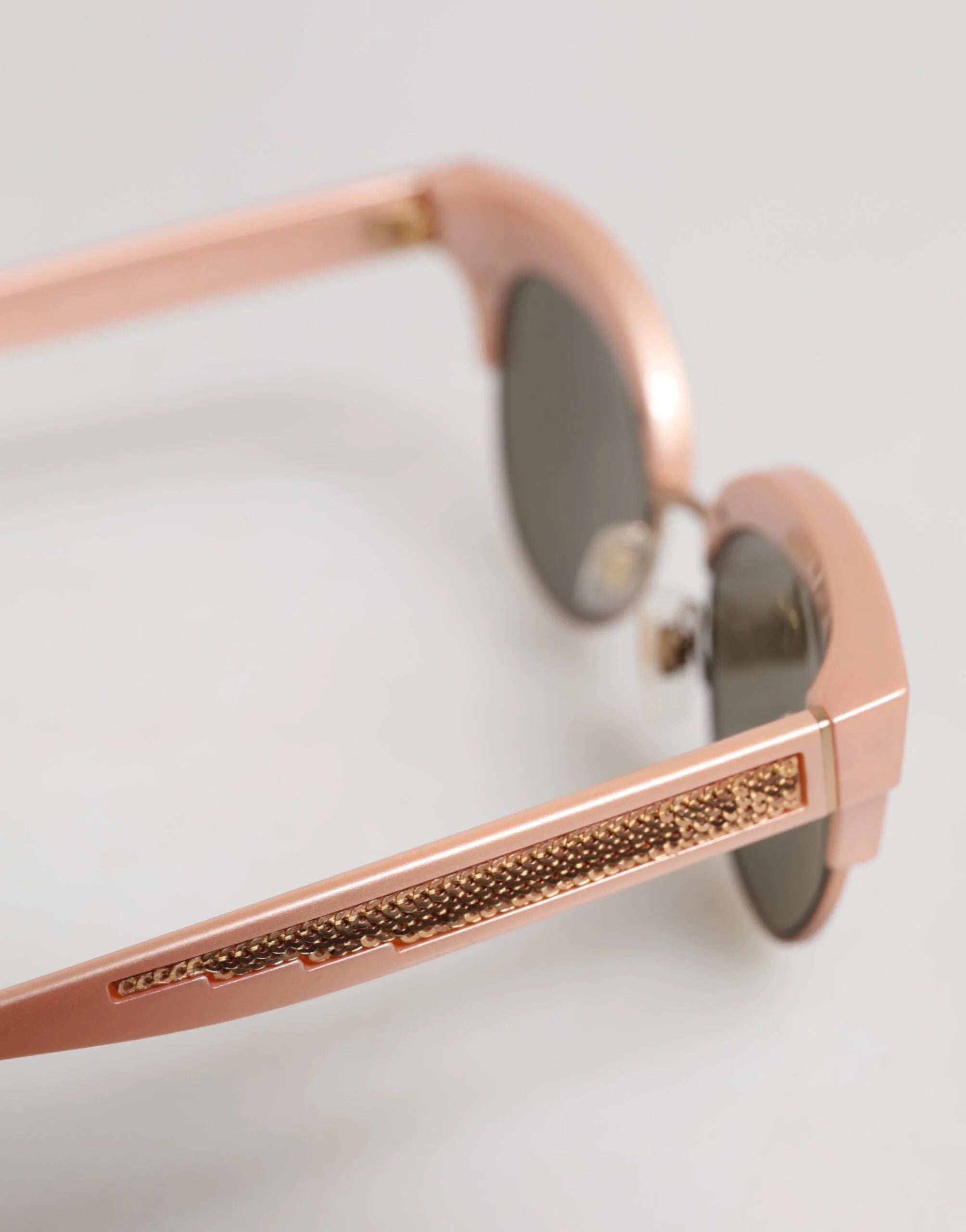 Dolce & Gabbana Pink Gold Mirrored Cat Eye DG6109 Sequined Sunglasses - Sunglasses