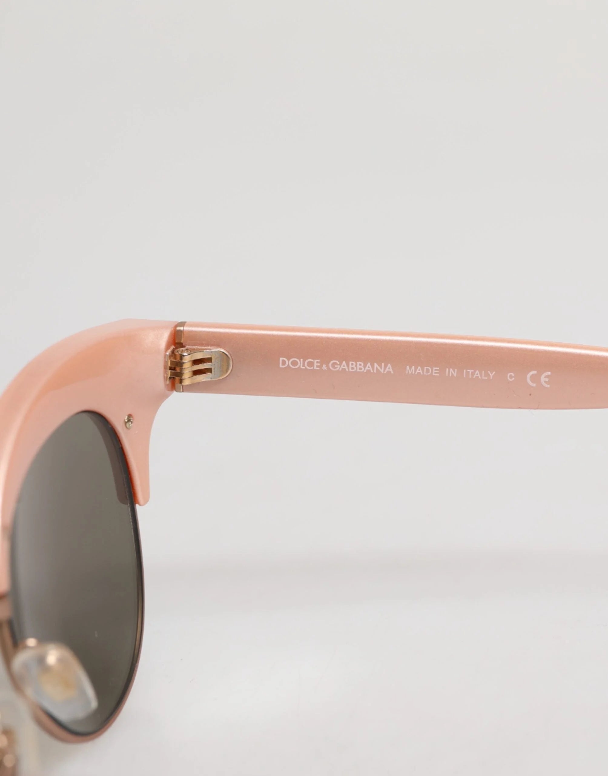 Dolce & Gabbana Pink Gold Mirrored Cat Eye DG6109 Sequined Sunglasses - Sunglasses