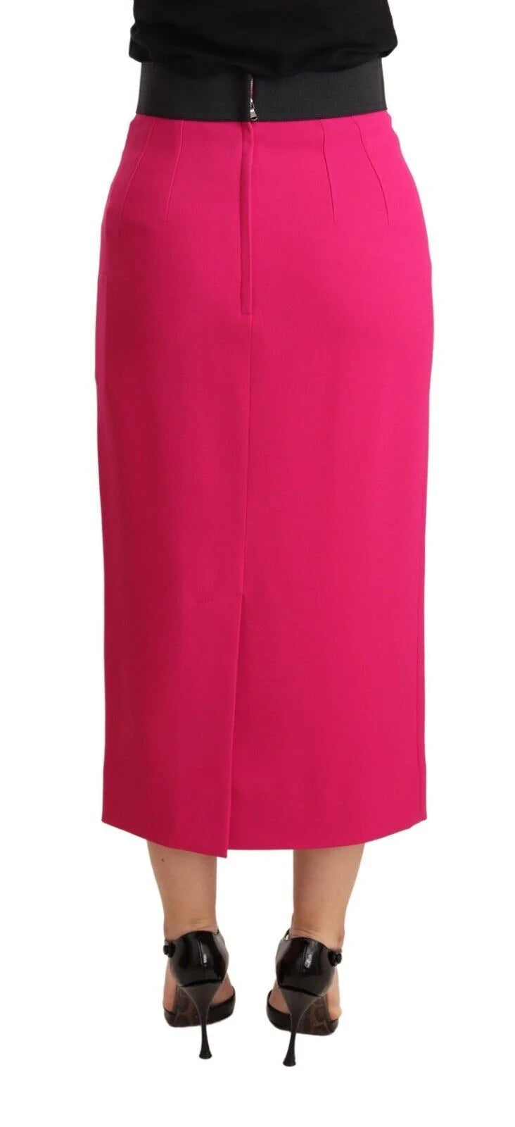 Dolce & Gabbana Pink High Waist Stretch Pencil Straight Skirt - IT38|XS - Skirts