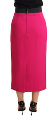 Dolce & Gabbana Pink High Waist Stretch Pencil Straight Skirt - IT38|XS - Skirts