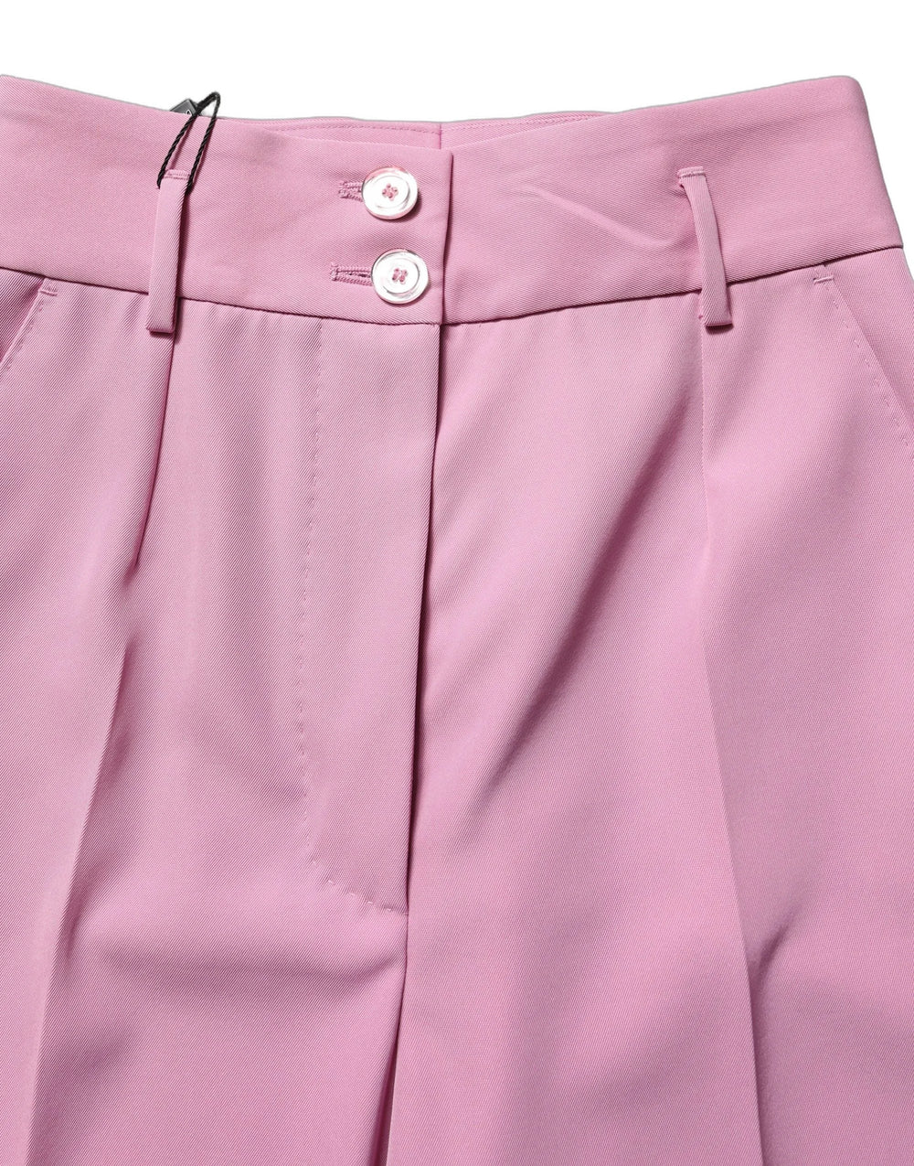 Dolce & Gabbana Pink High Waisted Polyester Trouser Pants - IT36|XXS