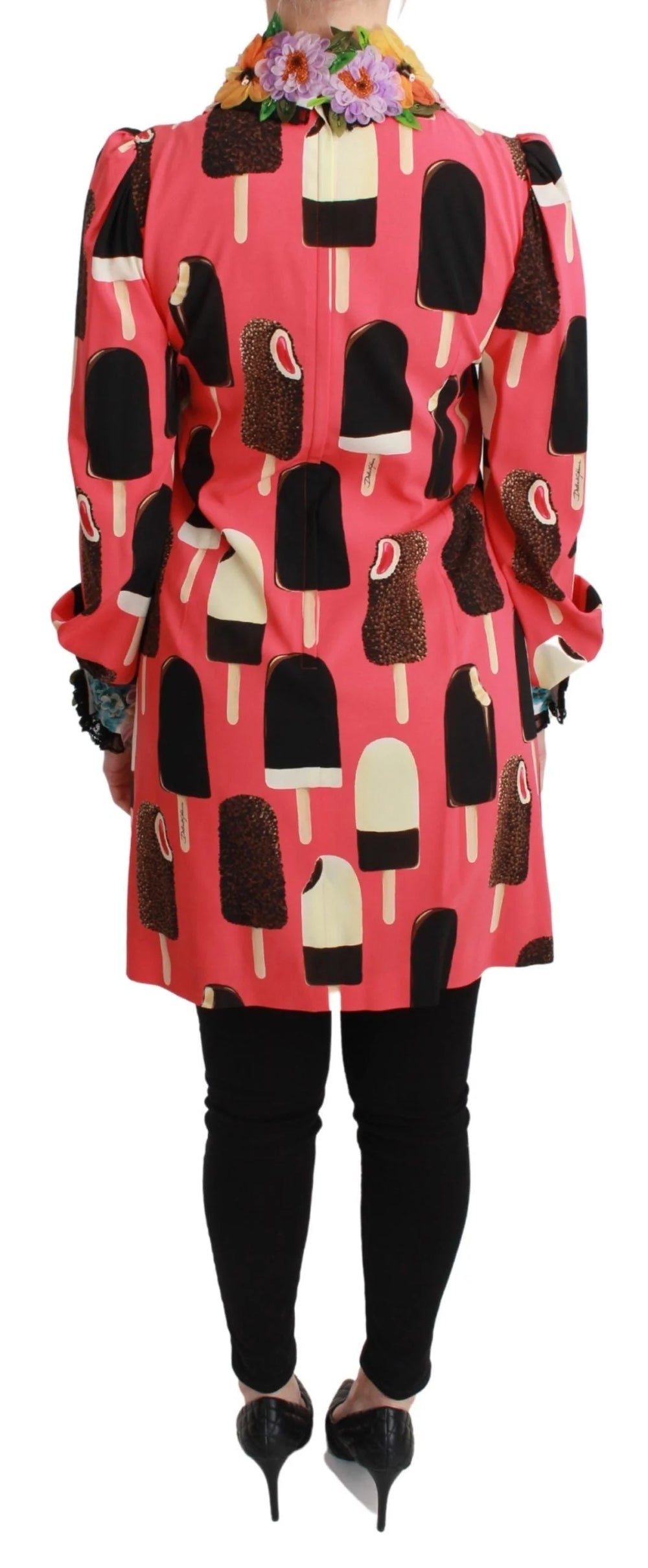 Dolce & Gabbana Pink Ice Cream Roses Sequined Dress - IT36 | XS - Dresses