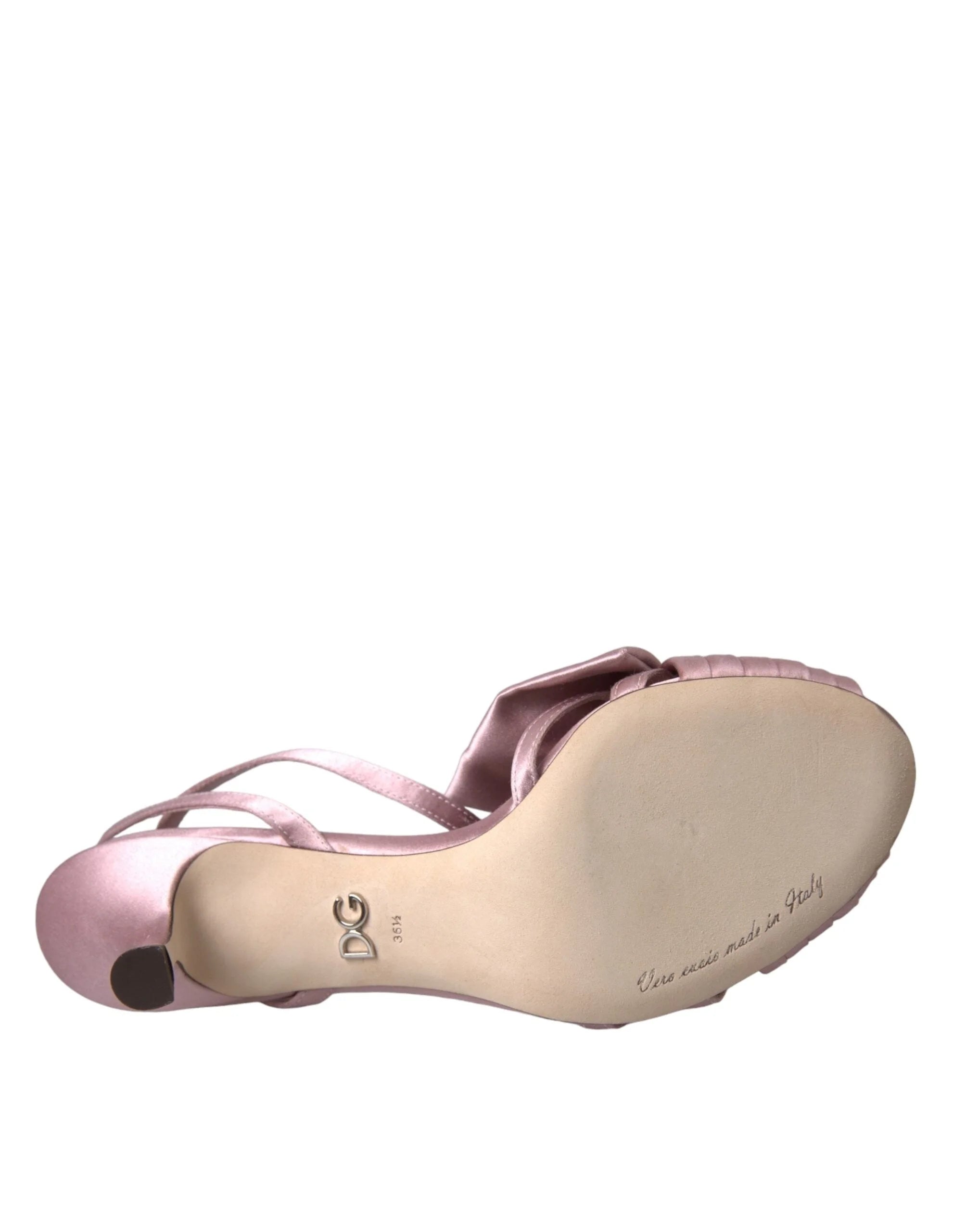 Dolce & Gabbana Pink Keira Crystal Heels Sandals Shoes - EU36.5/US6 - Sandals