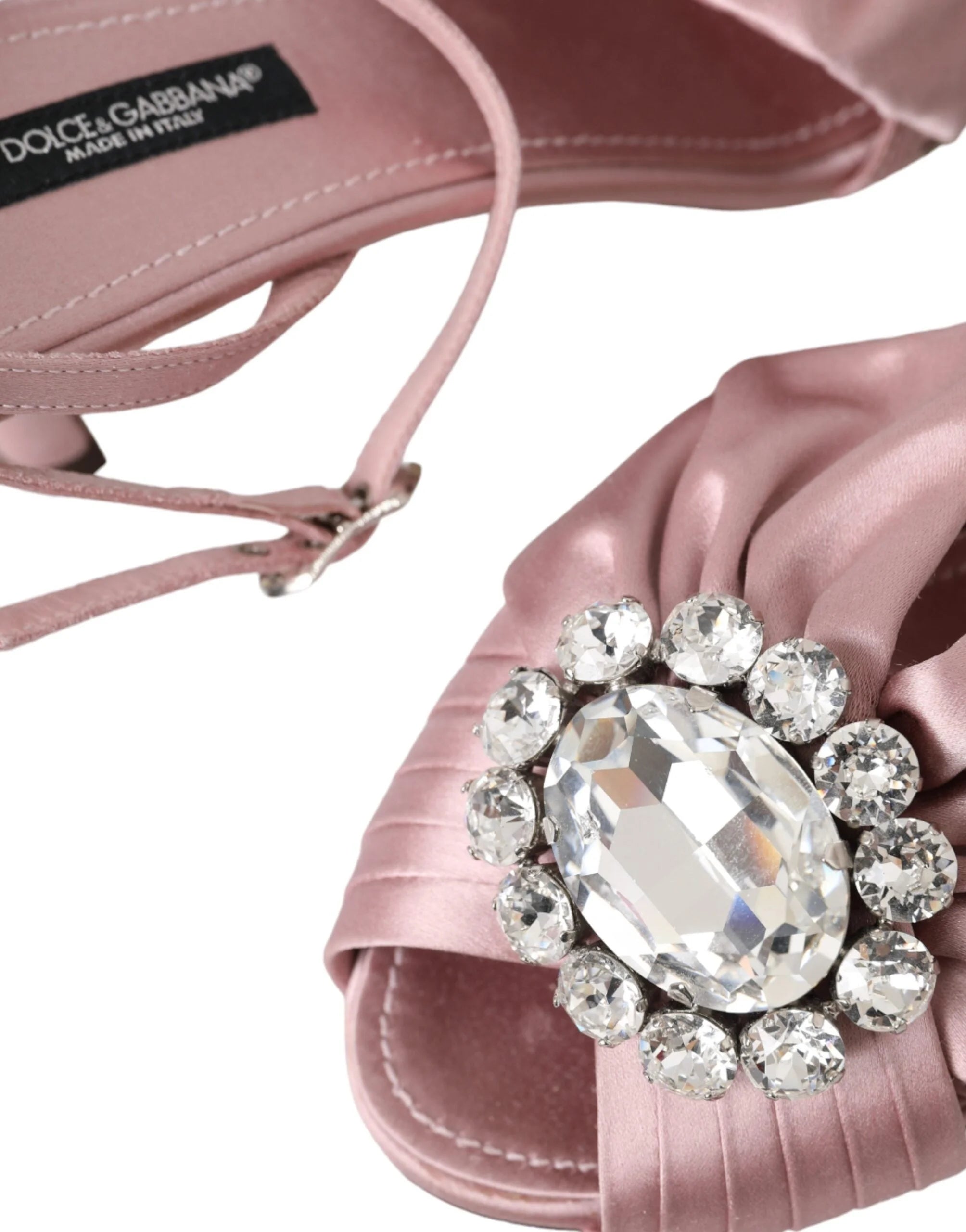 Dolce & Gabbana Pink Keira Crystal Heels Sandals Shoes - EU36.5/US6 - Sandals