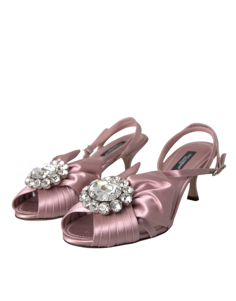 Dolce & Gabbana Pink Keira Crystal Heels Sandals Shoes - EU36.5/US6 - Sandals