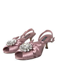 Dolce & Gabbana Pink Keira Crystal Heels Sandals Shoes - EU36.5/US6 - Sandals
