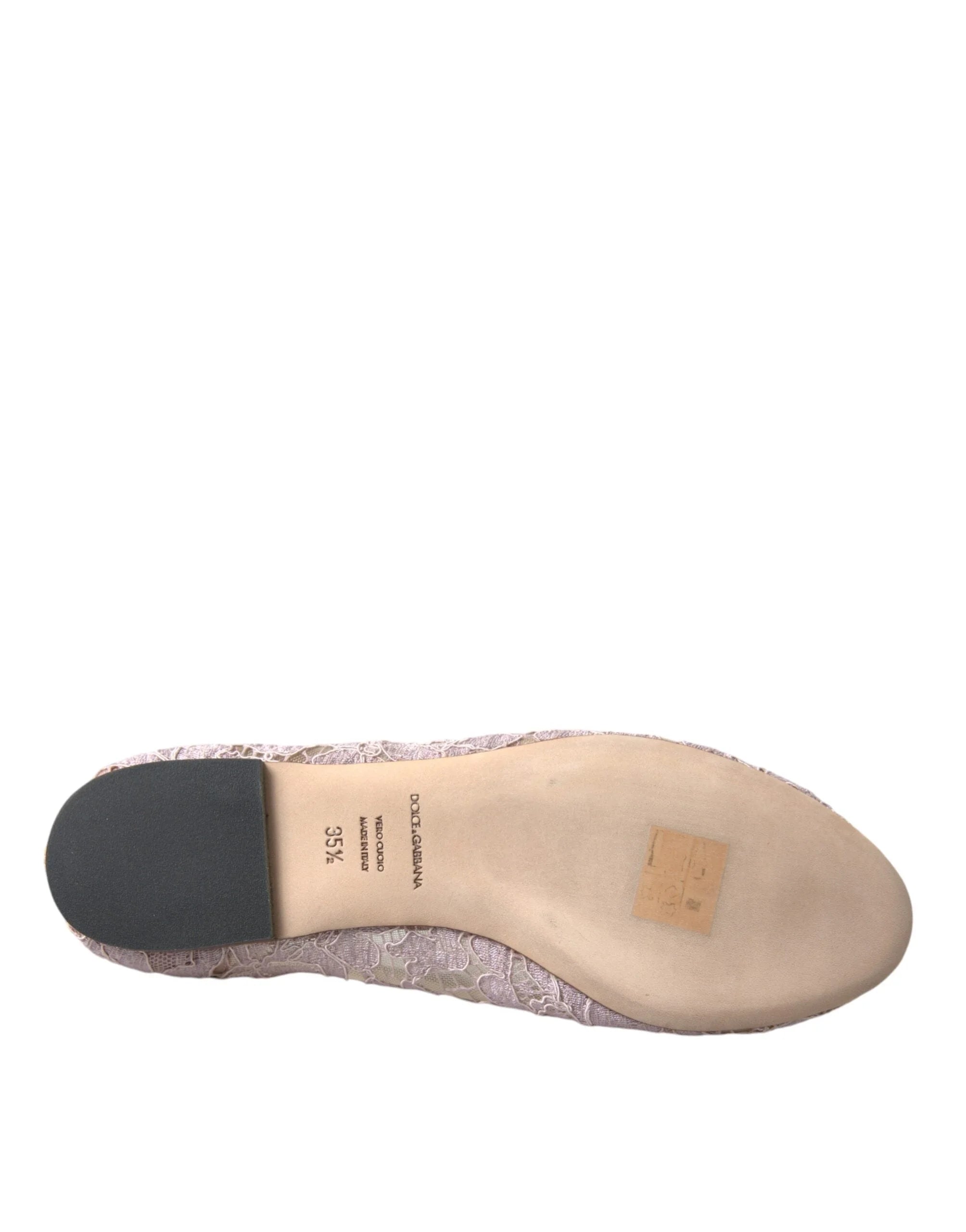 Dolce & Gabbana roosa pitsit kristallidega balletipumbad Loaferid Kingad - EL35,5/USA5