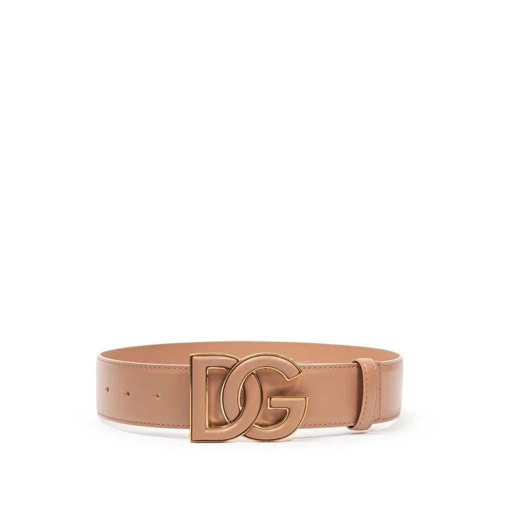 Dolce & Gabbana Pink Leather Belt - 75 cm / 29,5 Inches - Belts