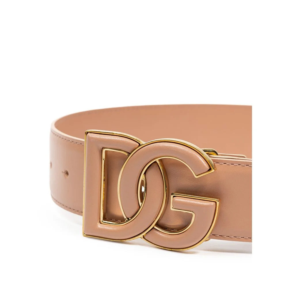 Dolce & Gabbana Pink Leather Belt - 75 cm / 30 Inches - Belts