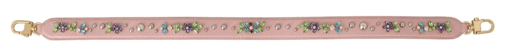 Dolce & Gabbana Pink Leather Crystal Stud Accessory Shoulder Strap - Handbag & Wallet Accessories