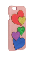 Dolce & Gabbana Pink Leather Heart Phone Cover - Mobile Phone Cases