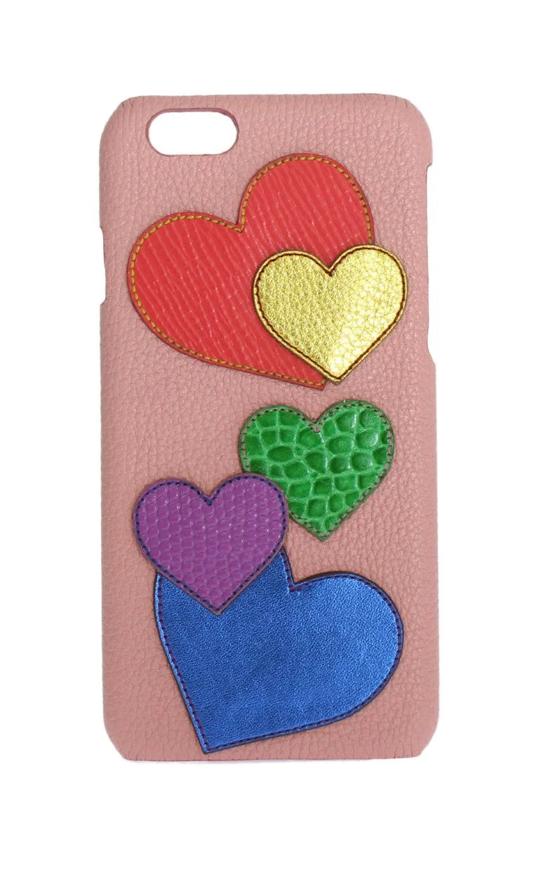 Dolce & Gabbana Pink Leather Heart Phone Cover - Mobile Phone Cases