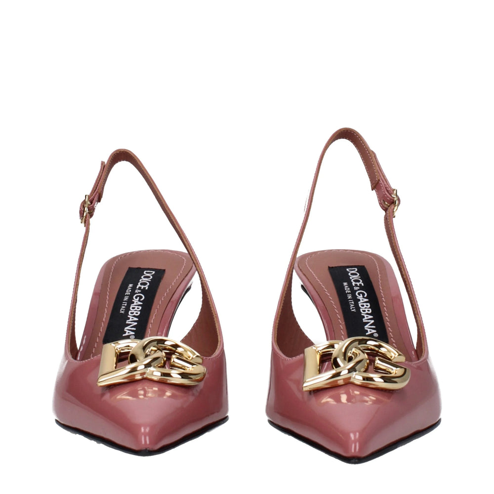 Dolce & Gabbana Pink Leather High Heel Pumps - EU37/US7