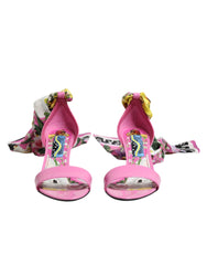 Dolce & Gabbana Pink Leather High Heels Sandals Shoes - EU38.5/US8