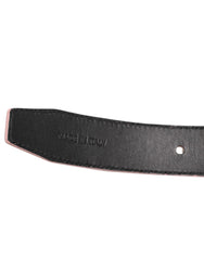 Dolce & Gabbana Pink Leather Perforated Detailing Buckle Belt - 95 cm / 38 Inches - Belts