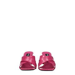 Dolce & Gabbana Pink Leather Platforms - EU37/US7