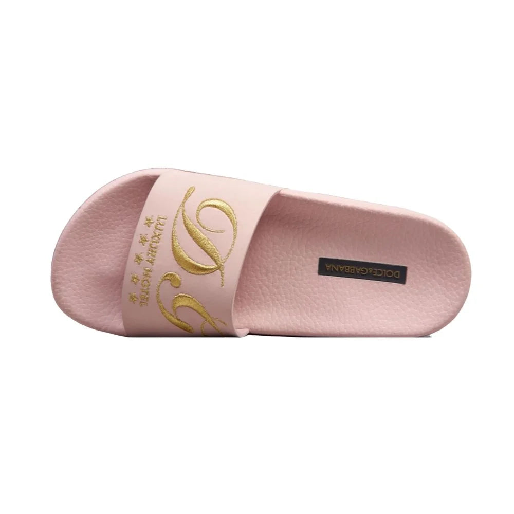 Dolce & Gabbana Pink Leather Slide - EU36/US6 - Sandals