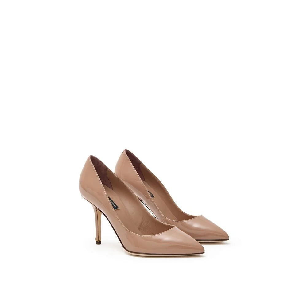 Dolce & Gabbana Pink Leather Slippers - EU37/US7