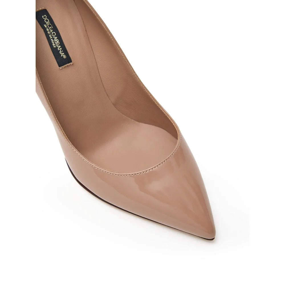 Dolce & Gabbana Pink Leather Slippers - EU37/US7