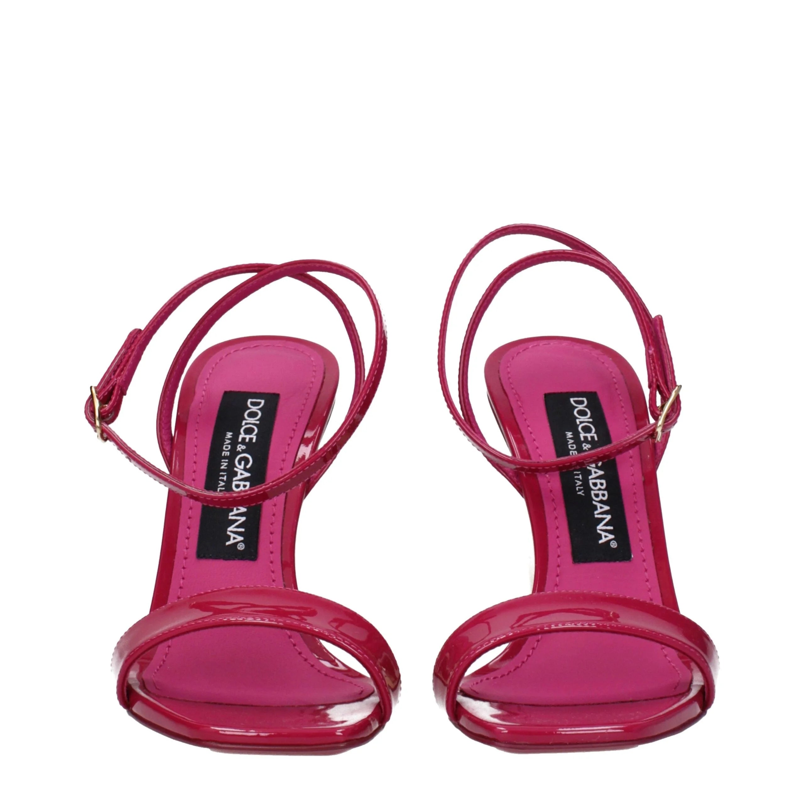 Dolce & Gabbana Pink Leather Stiletto Heels Sandals - EU35.5/US5.5