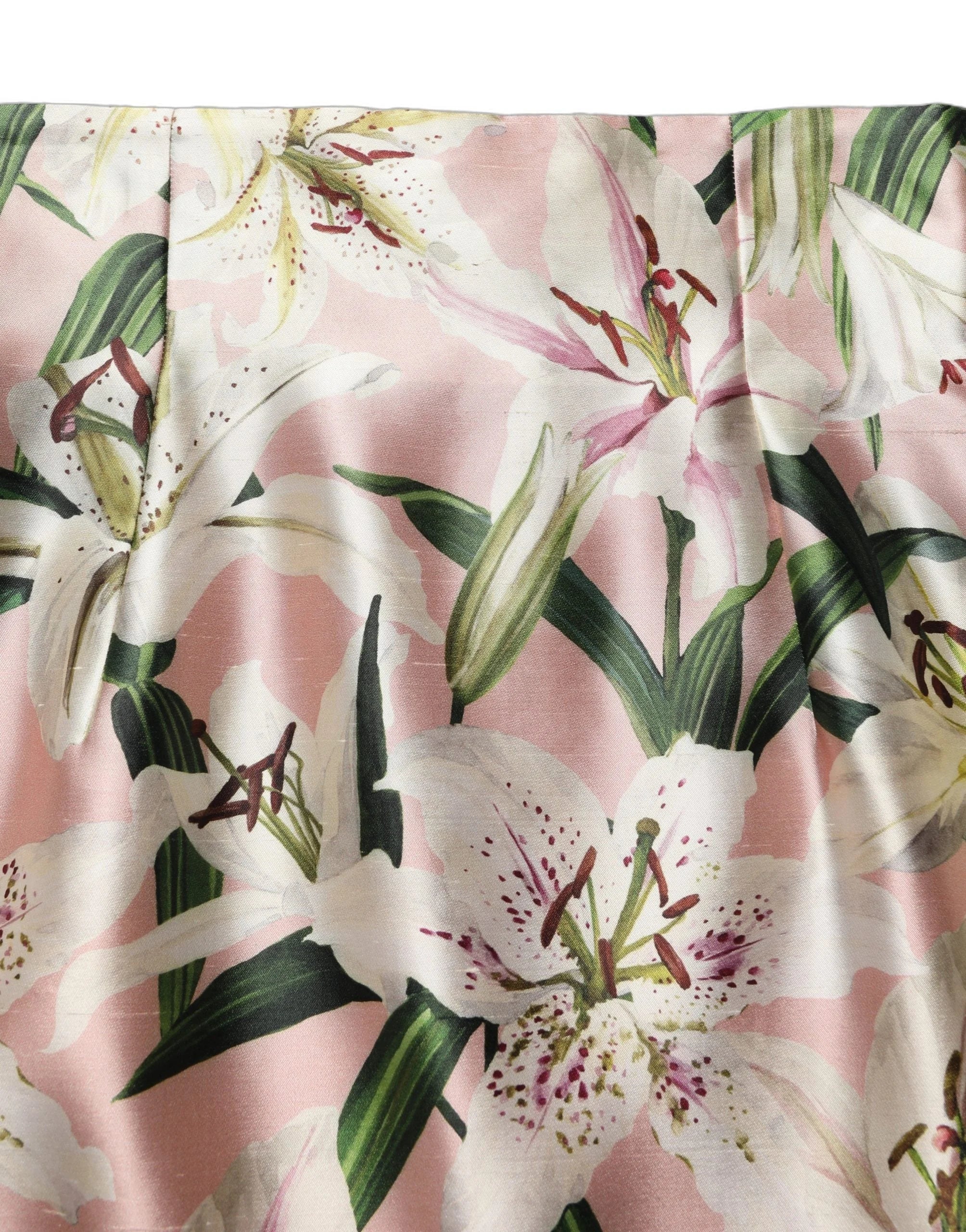 Dolce & Gabbana Pink Lilium High Waist Knee Length Skirt - IT36|XXS