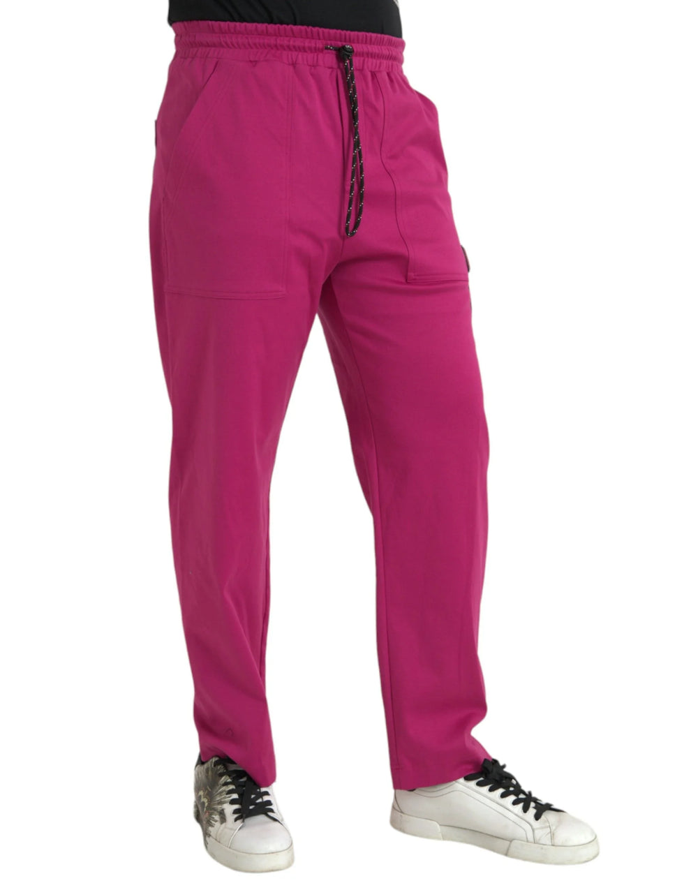 Dolce & Gabbana Pink Logo Cargo Cotton Jogger Sweatpants Pants - IT48 | M - Joggers