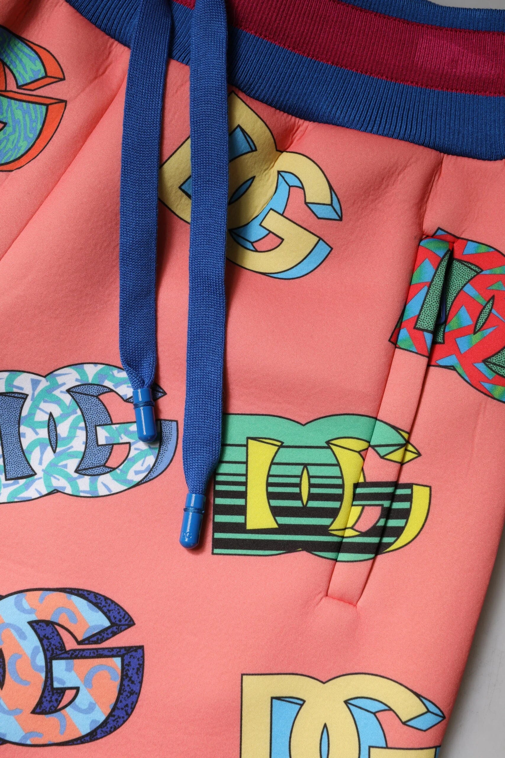 Dolce & Gabbana Pink Logo Monogram Jogger Sweatpants Pants - Joggers