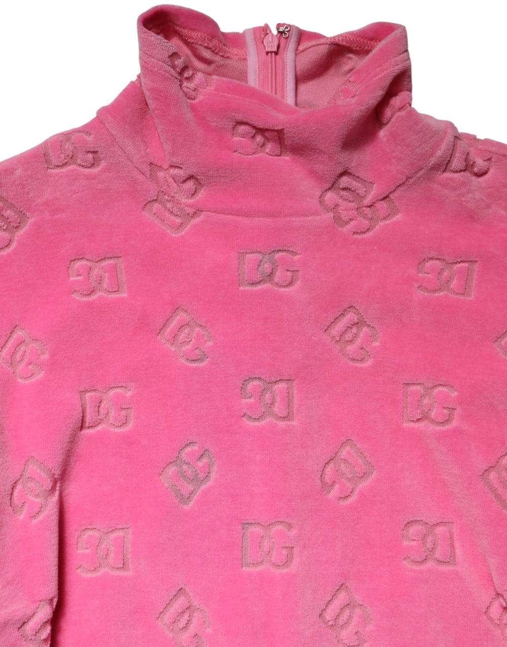 Dolce & Gabbana Pink Logo Monogram Long Sleeve Jumpsuit Dress - IT40|S