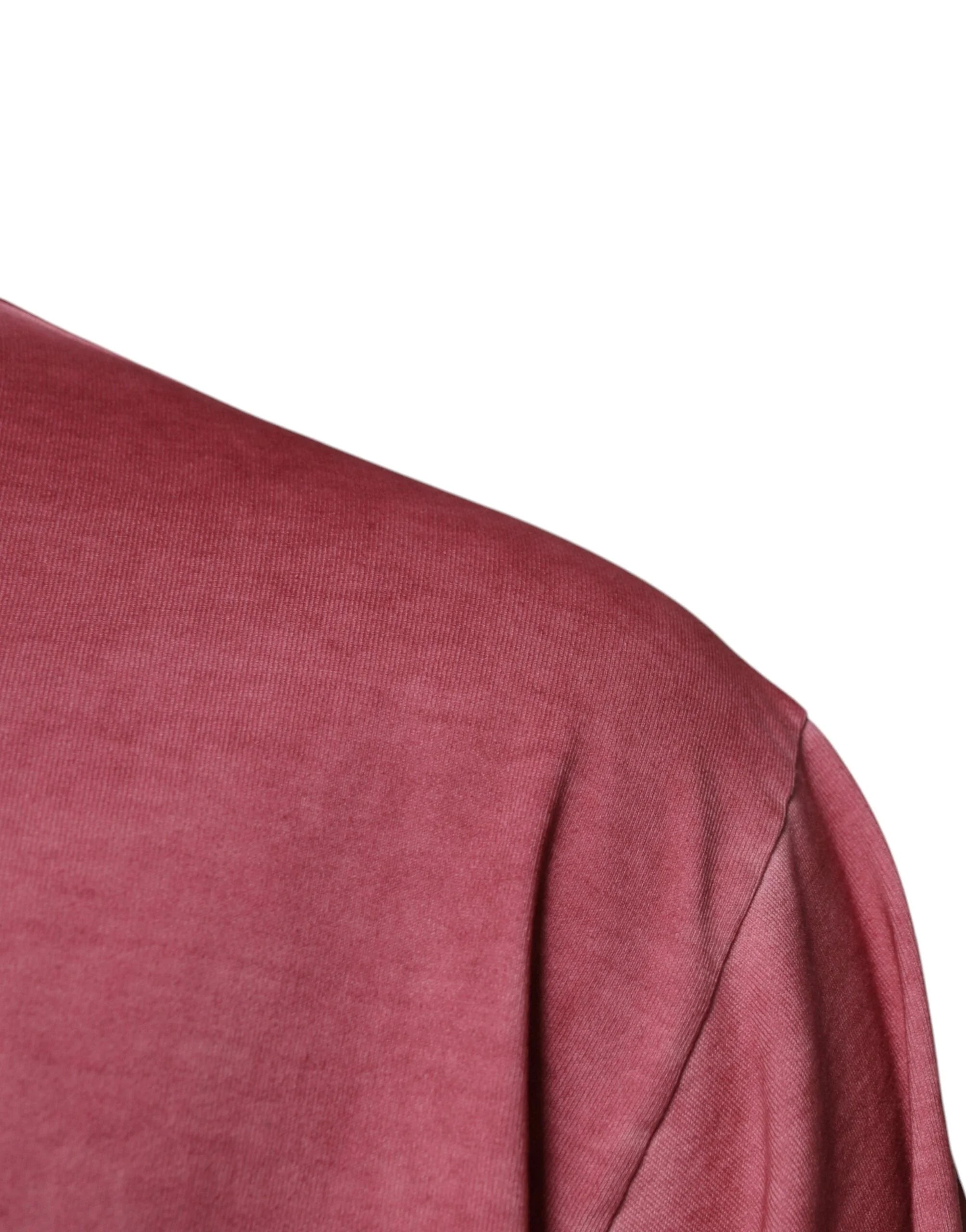 Dolce & Gabbana Pink Logo Print Cotton Crew Neck T-shirt - IT56 | XXL - T-Shirts