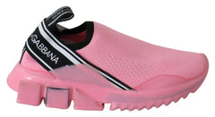 Dolce & Gabbana Pink Low Top Sorrento Sneakers Slip On Casual Shoes - Sneakers