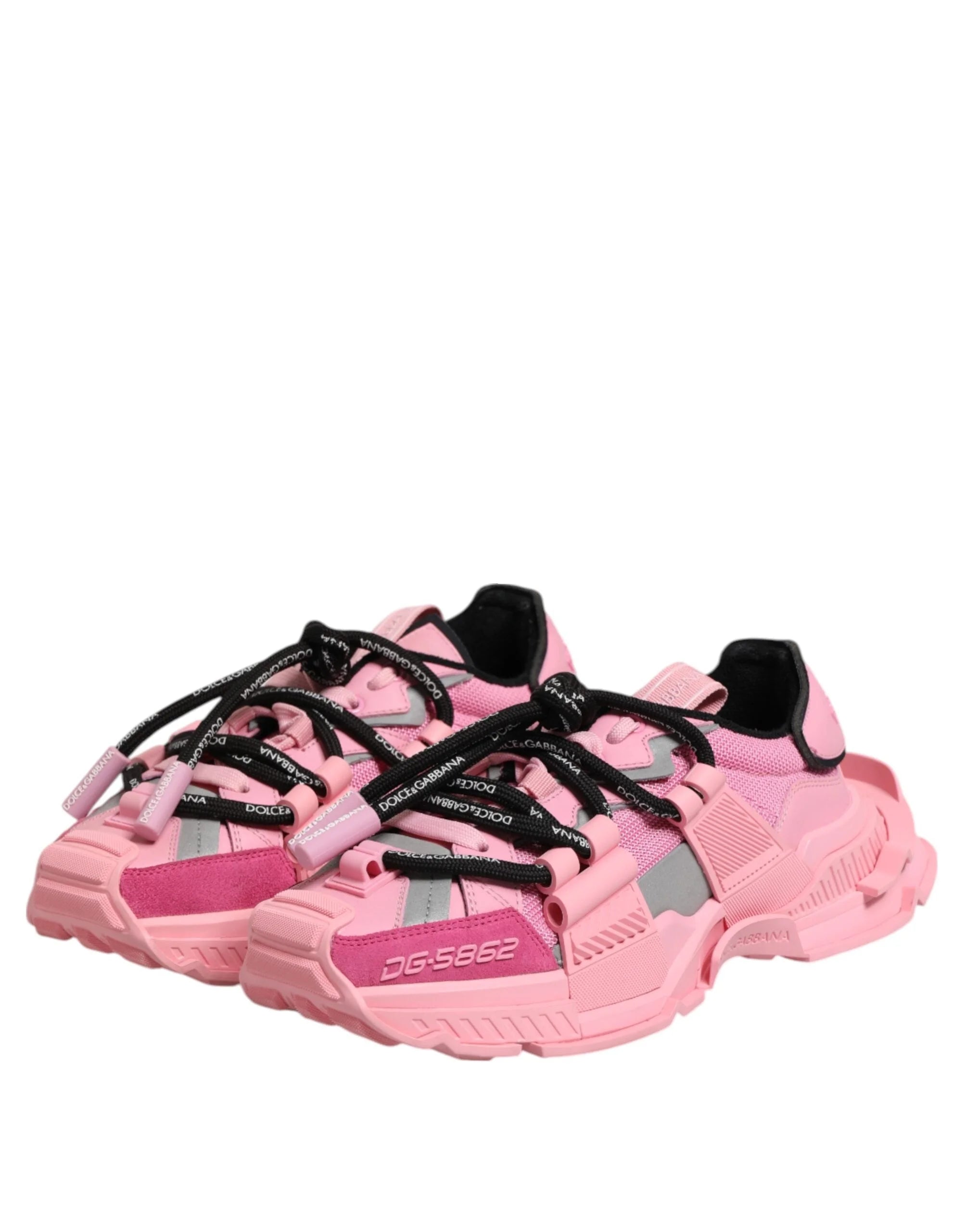 Dolce & Gabbana Pink Low Top Space Women Sneakers Shoes - Sneakers