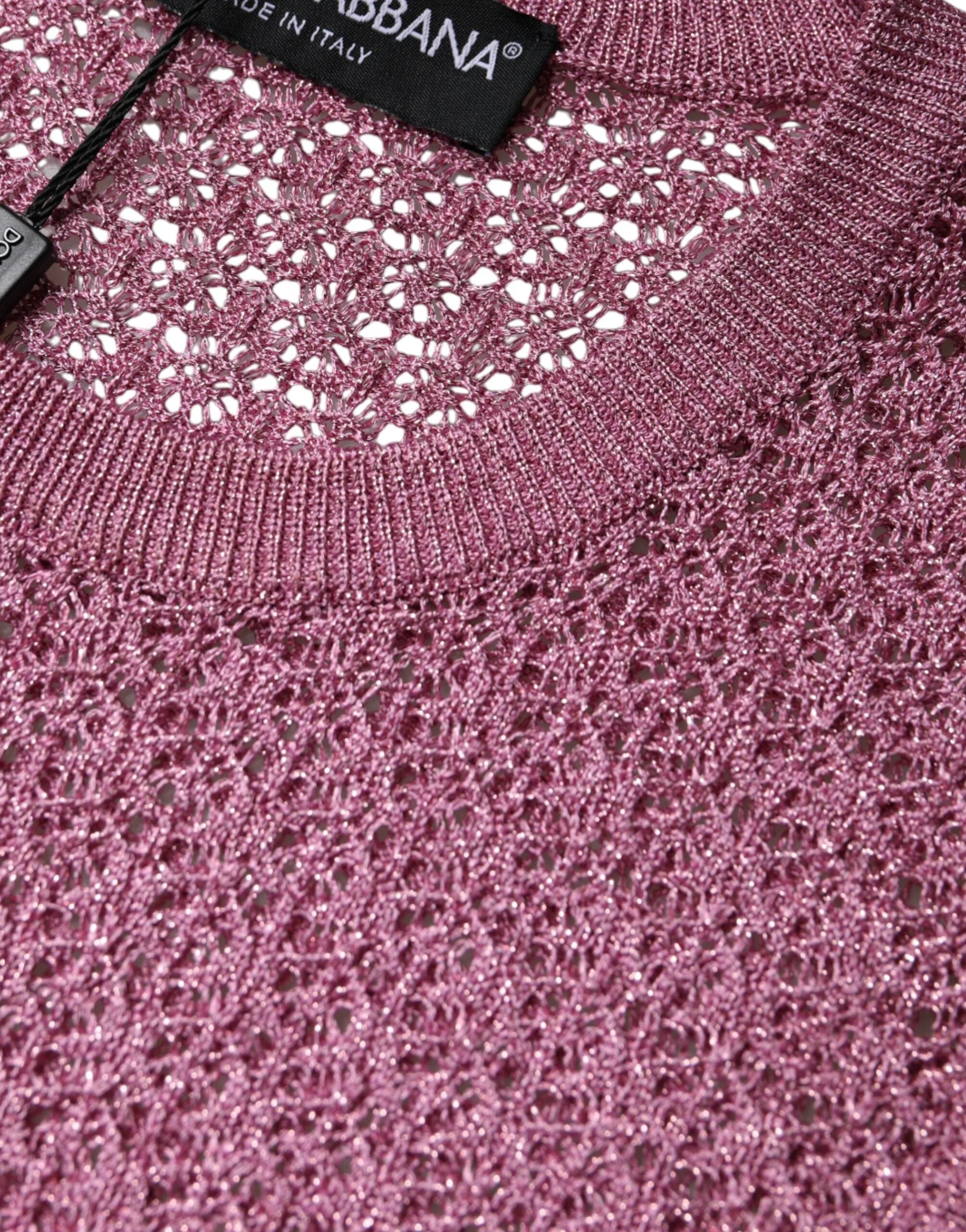 Dolce & Gabbana Pink Mesh See Through Sleeveless Tank Top - IT44 | L - Tank Tops