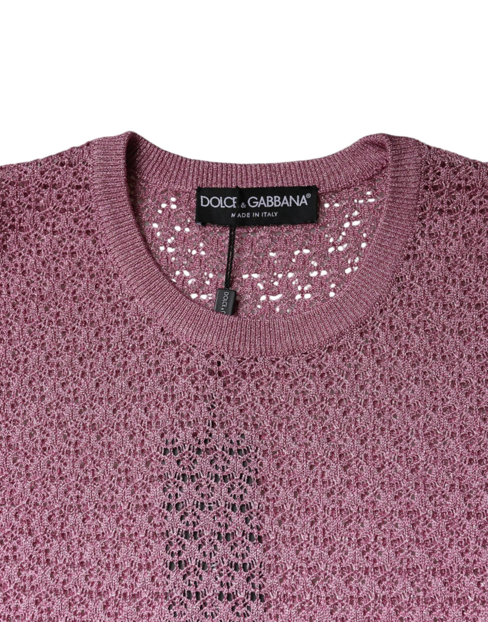 Dolce & Gabbana Pink Mesh See Through Sleeveless Tank Top - IT44 | L - Tank Tops