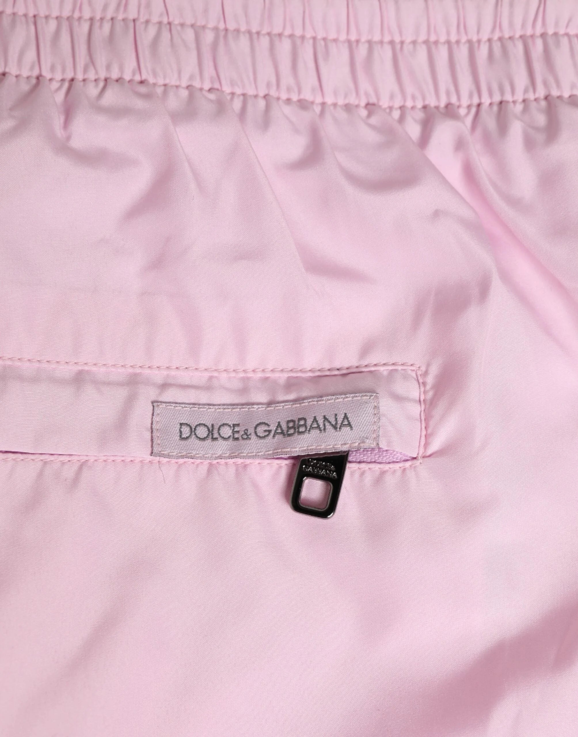 Dolce & Gabbana Pink Nylon Logo Side Stripe Beachwear Men Swimwear - IT4 | S