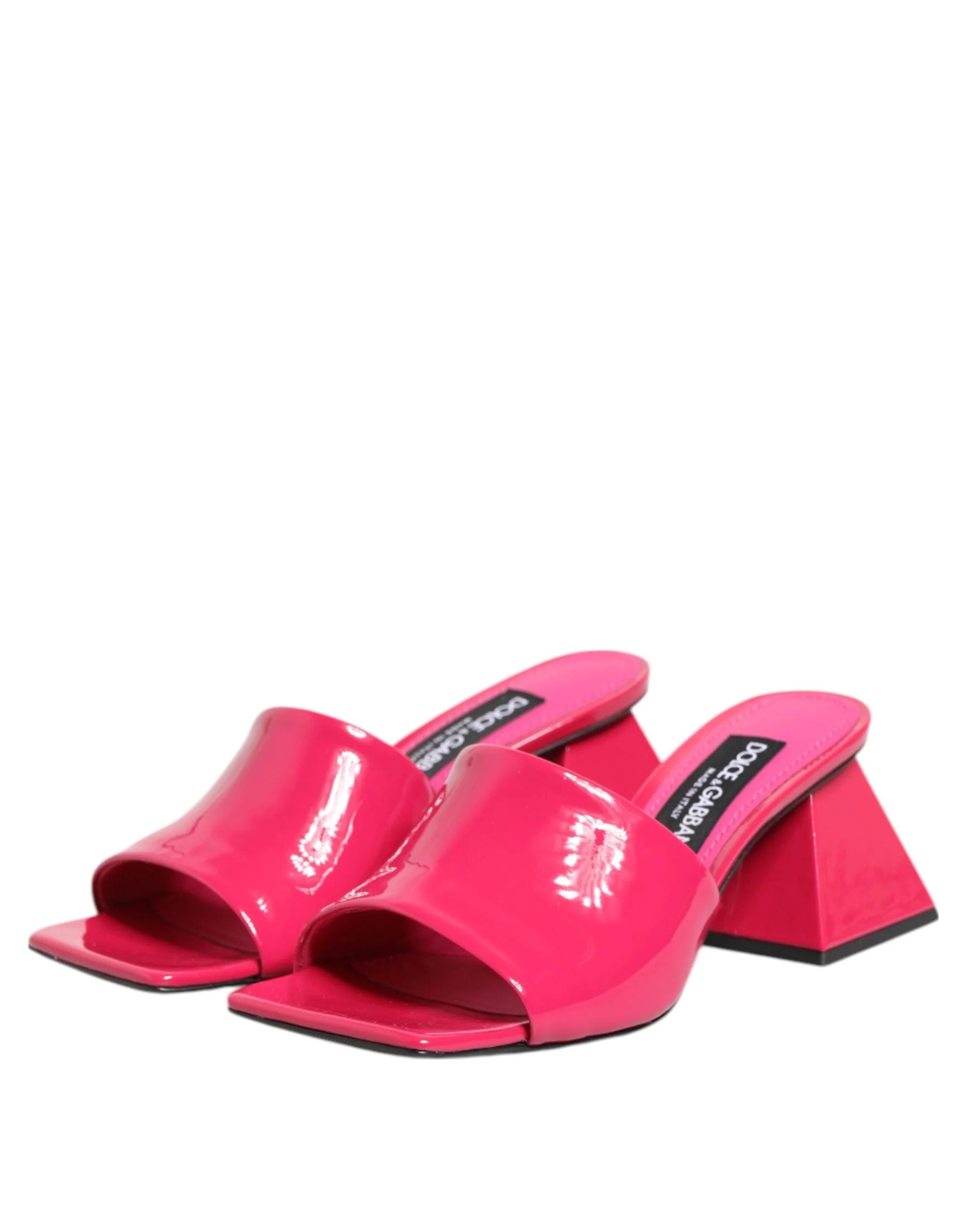 Dolce & Gabbana Pink Open Toe Block Heel Mules Sandals Shoes - EU36/US5.5 - Sandals