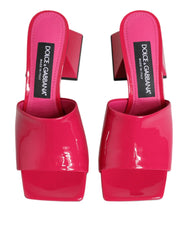 Dolce & Gabbana Pink Open Toe Block Heel Mules Sandals Shoes - EU36/US5.5 - Sandals