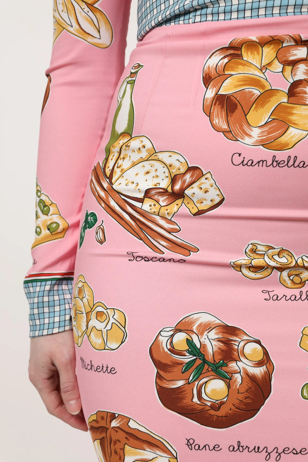 Dolce & Gabbana Pink Pastry Print Bodycon Sheath Midi Dress - Dresses